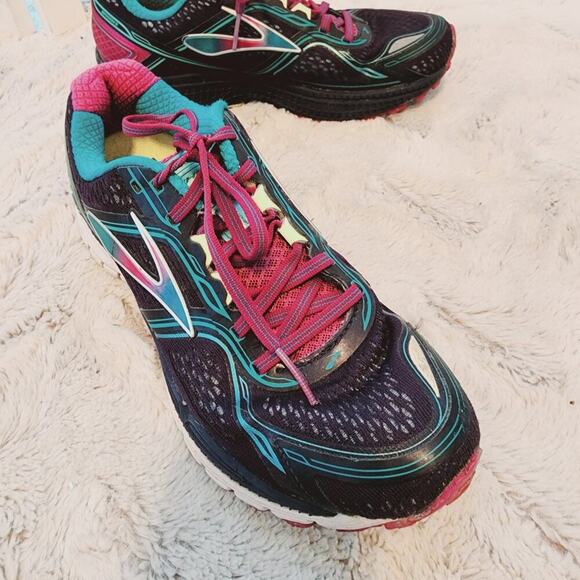 BROOKS GHOST TEAL/PURPLE ATHLETIC SHOES SIZE 8.5 - Picture 3 of 12